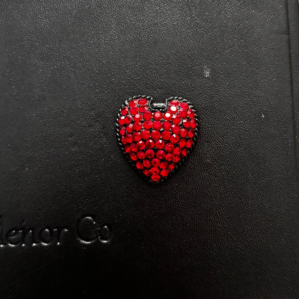 Vintage Red Gem Heart charm